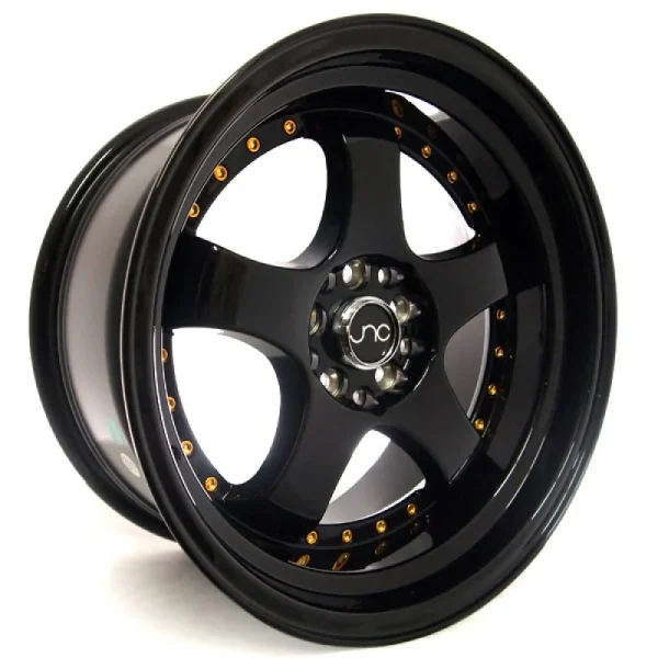 JNC017 Gloss Black w/ Gold Rivets - Image 4